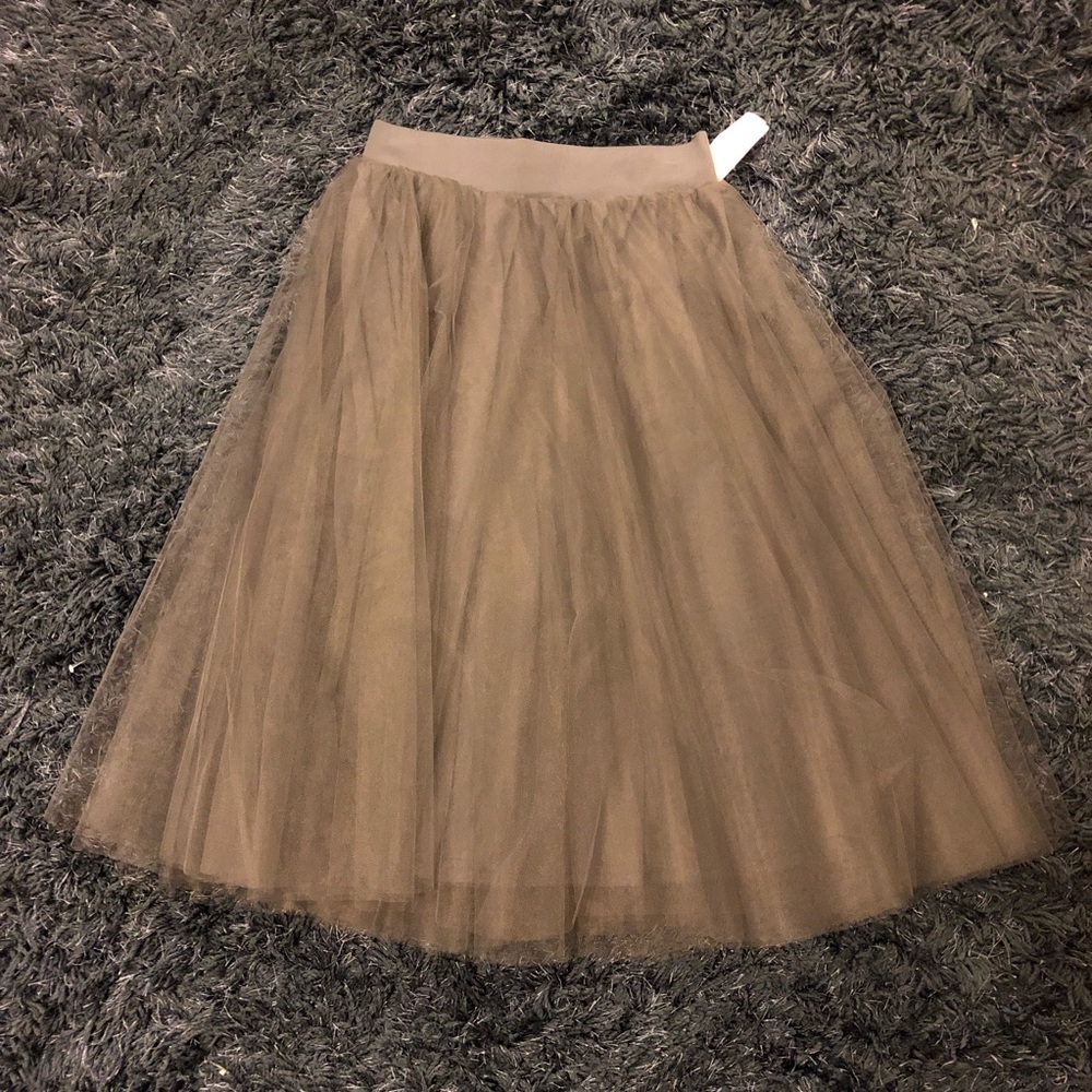 Charcoal Grey Tulle Skirt